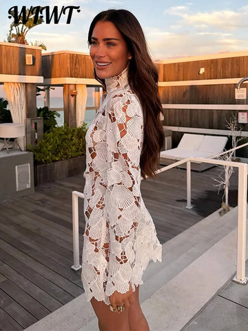 Floral Lace Mini Dress