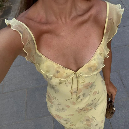 Flora Petal Maxi Dress
