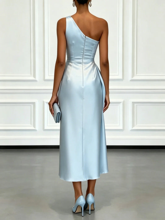 Aurelle Satin Midi Dress